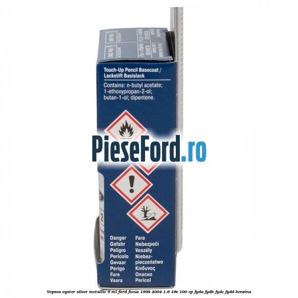 Vopsea oyster silver metallic, 9 ml Ford Focus 1998-2004 1.6 16V 100 cp FYDA, FYDB, FYDC, FYDD benzina