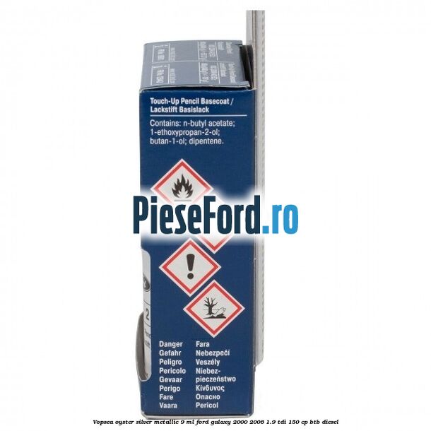 Vopsea oyster silver metallic, 9 ml Ford Galaxy 2000-2006 1.9 TDI 150 cp BTB diesel