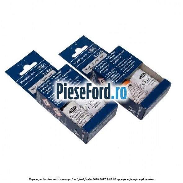Vopsea portocaliu Molten Orange, 9 ml Ford Fiesta 2013-2017 1.25 82 cp SNJA, SNJB, SNJC, SNJD benzina