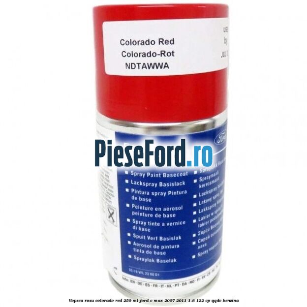 Vopsea rosu Colorado Red, 250 ml Ford C-Max 2007-2011 1.8 122 cp QQDC benzina