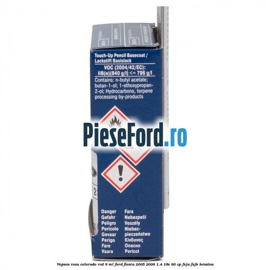 Vopsea rosu Colorado Red, 9 ml Ford Fiesta 2005-2008 1.4 16V 80 cp Vopsea rosu Colorado Red, 9 ml Ford Fiesta 2005-2008 1.4 16V 80 cp FXJA, FXJB benzina