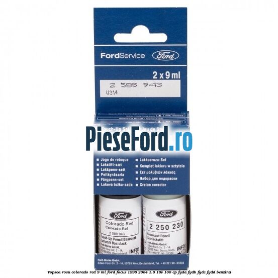 Vopsea rosu Colorado Red, 9 ml Ford Focus 1998-2004 1.6 16V 100 cp