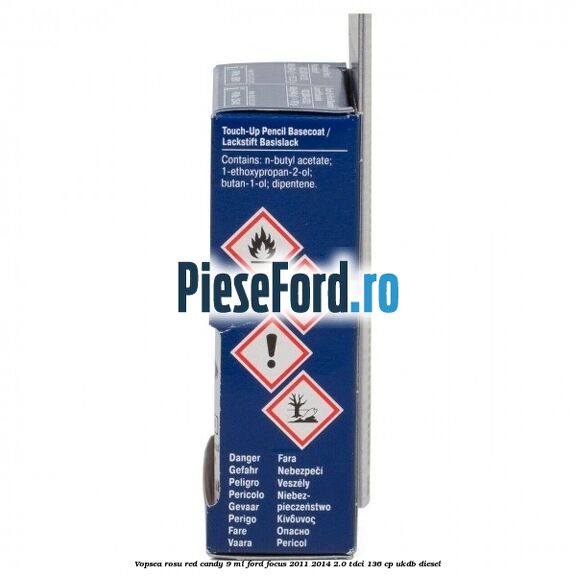 Vopsea rosu Red Candy, 9 ml Ford Focus 2011-2014 2.0 TDCi 136 cp UKDB diesel