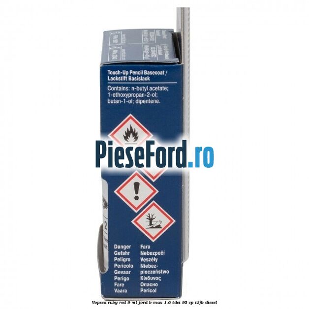 Vopsea ruby red, 9 ml Ford B-Max 1.6 TDCi 95 cp T3JB diesel