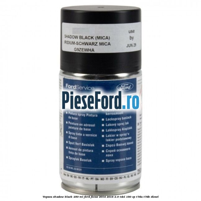Vopsea shadow black, 250 ml Ford Focus 2014-2018 2.0 TDCi 150 cp T7DA, T7DB diesel