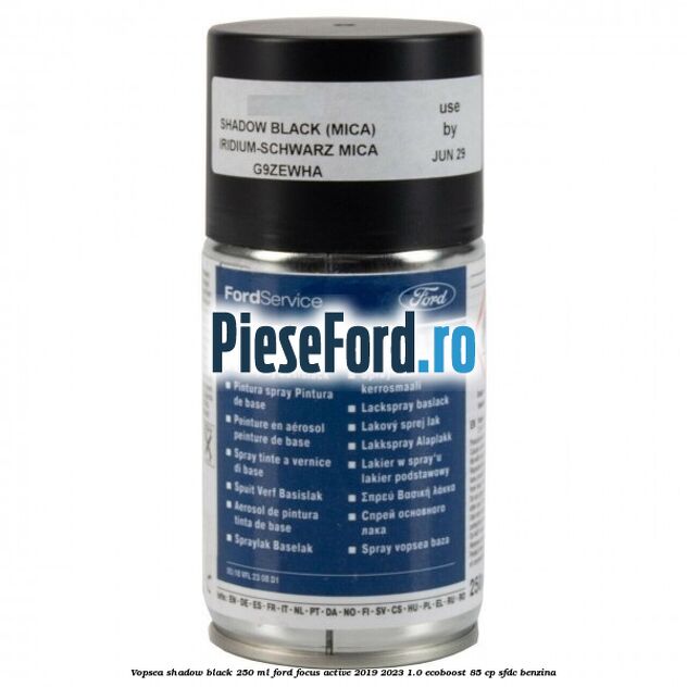 Vopsea shadow black, 250 ml Ford Focus Active 2019-2023 1.0 EcoBoost 85 cp SFDC benzina