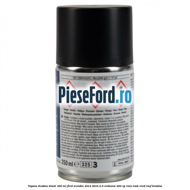 Vopsea shadow black, 250 ml Ford Mondeo 2014-2018 2.0 EcoBoost 203 cp TNCA, TNCB, TNCD, TNCF benzina