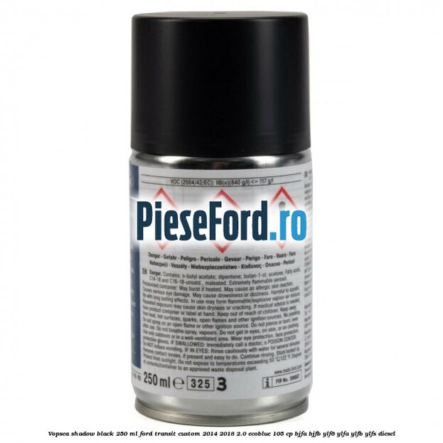 Vopsea shadow black, 250 ml Ford Transit Custom 2014-2018 2.0 EcoBlue 105 cp BJFA, BJFB, YLF6, YLFA, YLFB, YLFS diesel