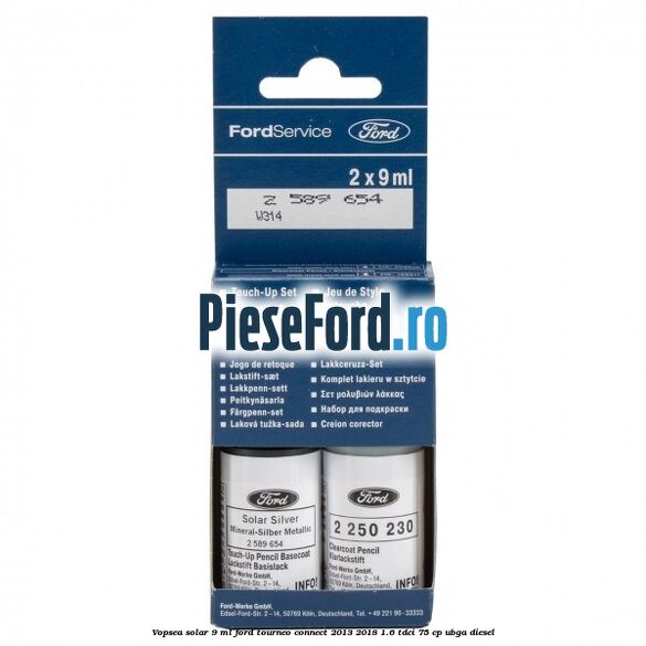 Vopsea solar, 9 ml Ford Tourneo Connect 2013-2018 1.6 TDCi 75 cp UBGA diesel