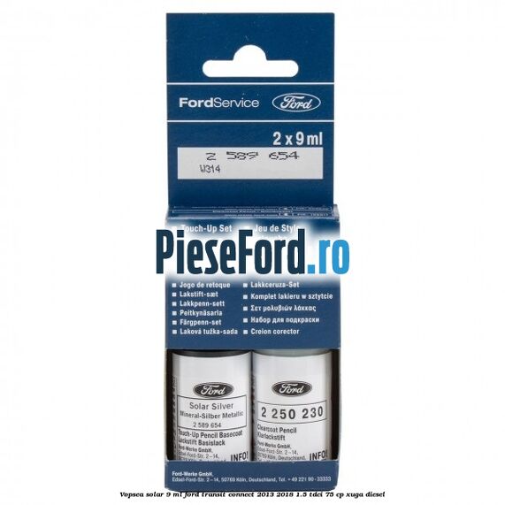 Vopsea solar, 9 ml Ford Transit Connect 2013-2018 1.5 TDCi 75 cp XUGA diesel