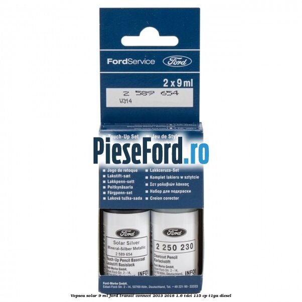 Vopsea solar, 9 ml Ford Transit Connect 2013-2018 1.6 TDCi 115 cp T1GA diesel