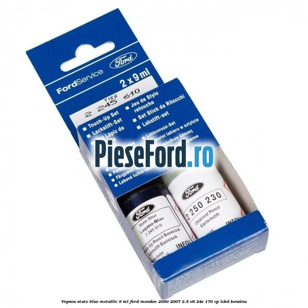 Vopsea state blue metallic, 9 ml Ford Mondeo 2000-2007 2.5 V6 24V 170 cp LCBD benzina