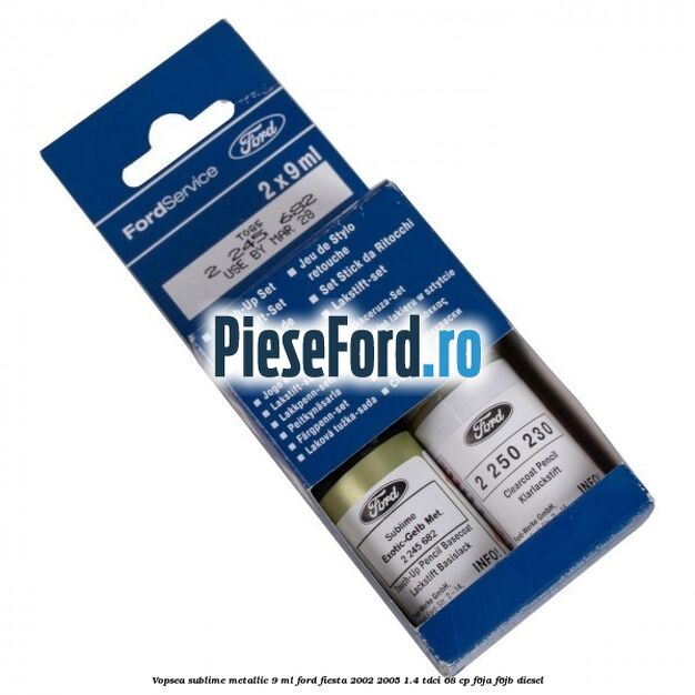 Vopsea sublime metallic, 9 ml Ford Fiesta 2002-2005 1.4 TDCi 68 cp F6JA, F6JB diesel