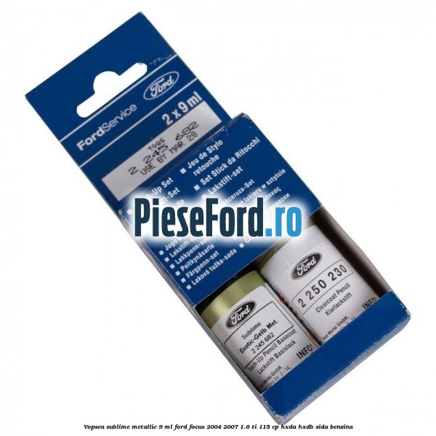 Vopsea sublime metallic, 9 ml Ford Focus 2004-2007 1.6 Ti 115 cp HXDA, HXDB, SIDA benzina