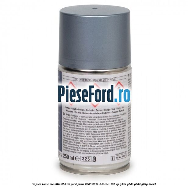 Vopsea tonic metallic, 250 ml Ford Focus 2008-2011 2.0 TDCi 136 cp G6DA, G6DB, G6DD, G6DG diesel