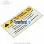 Eticheta atentionare roata rezerva Ford Ka 2009-2016 1.2 69 cp 169A4000, FP4 benzina