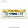Eticheta atentionare roata rezerva Ford Ka 2009-2016 1.2 69 cp 169A4000, FP4 benzina
