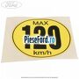 Eticheta atentionare viteza roata rezerva Ford Focus 2014-2018 1.6 TDCi ECOnetic 105 cp NGDA, NGDB diesel