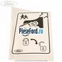 Eticheta avertizare protectie incuietoare copii stanga spate Ford Tourneo Custom 2014-2018 2.2 TDCi 155 cp CVFF diesel