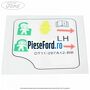 Eticheta informare siguranta incuietoare copil usa spate dreapta Ford Tourneo Connect 2013-2018 1.6 TDCi 75 cp UBGA diesel