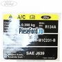 Eticheta informare specificatie aer conditionat Ford Ka 1996-2008 1.3 i 49 cp JJD, JJF, JJG, JJH, JJL benzina