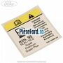 Eticheta informare valoare cifra octanica Ford Fiesta 2013-2017 1.25 60 cp STJA, STJB, STJC, STJD benzina