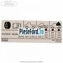 Eticheta valori presiune roti Ford Ranger 2016-2020 2.2 TDCi 131 cp T22DD0P diesel
