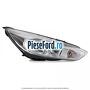 Far dreapta halogen, fundal crom cu DRL Ford Focus 2014-2018 1.0 EcoBoost 100 cp M2DA, M2DB, M2DC, SFDA, SFDB benzina