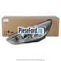Far stanga halogen, fundal crom fara DRL Ford Focus 2014-2018 2.0 ST 250 cp R9DA, R9DB, R9DC, R9DD benzina