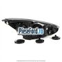 Far stanga halogen, fundal negru fara DRL Ford Focus 2014-2018 1.5 TDCi ECOnetic 105 cp AEDA, XXDB diesel