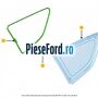 Geam custode dreapta spate, pachet privacy glass Ford Kuga 2019-2023 1.5 EcoBlue 120 cp ZTDA diesel
