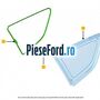 Geam custode dreapta spate, pachet privacy glass Ford Kuga 2019-2023 2.5 Duratec Plug-in-Hybrid 225 cp BGDA hybrid