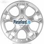 Janta aliaj 17 inch, 5 spite culoare argintie Ford Fiesta 2008-2012 1.6 TDCi 75 cp HHJF, UBJA diesel