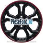 Janta aliaj 17 inch, design Y spite duble negru cu rosu Ford Fiesta 2017-2023 1.1 Ti-VCT 70 cp XPJA, XPJB, XPJC, XPJD benzina