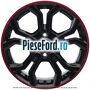 Janta aliaj 17 inch, design Y spite duble negru cu rosu Ford Fiesta 2017-2023 1.1 Ti-VCT 86 cp XYJA, XYJB, XYJC, XYJD, XYJE benzina