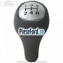 Nuca schimbator piele cutie viteza 5 trepte B5/IB5 silver Ford Fiesta 1996-2001 1.8 D 60 cp RTJ, RTK diesel