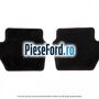 Set covorase spate velur negre,rosii Ford Fiesta 2017-2023 1.0 EcoBoost 101 cp SFJE, SFJF, SFJH, SFJJ, SFJK, SFJN benzina | Foto 2