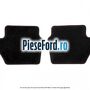 Set covorase spate velur negre,rosii Ford Fiesta 2017-2023 1.0 EcoBoost 140 cp YYJE, YYJG benzina | Foto 2
