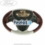 Volan 3 spite piele alba Ford Fiesta 2008-2012 1.4 97 cp RTJA, RTJB, SPJA, SPJC, SPJE benzina