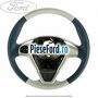 Volan piele 3 spite culoare brilliant blue comenzi radio Ford Fiesta 2008-2012 1.4 TDCi 68 cp F6JB, F6JD diesel