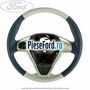 Volan piele 3 spite culoare brilliant blue comenzi radio Ford Fiesta 2008-2012 1.6 Ti 120 cp HXJA, HXJB, HXJE, RVJA benzina