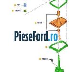 Ansamblu timonerie tija cutie 6 trepte MMT6 piele Ford Mondeo 2014-2018 2.0 TDCi 180 cp T8CA, T8CC, T8CD, T8CL diesel