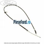 Cablu frana mana stanga lungime 2590 Ford Ranger 2002-2006 2.5 TD 4x4 84 cp WL-T diesel
