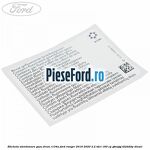 Eticheta atentionare gaze freon R134a Ford Ranger 2016-2020 2.2 TDCi 160 cp