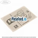 Eticheta atentionare portbagaj electric Ford Edge 2016-2018 2.0 TDCi Bi-Turbo 210 cp