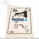 Eticheta avertizare protectie incuietoare copii stanga spate Ford Mondeo 2000-2007 2.0 16V 146 cp