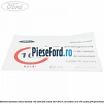 Eticheta avertizare viteza maxima 100 kmh Ford Transit 2014-2018 2.0 EcoBlue RWD 105 cp