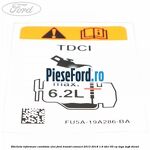 Eticheta informare cantitate ulei Ford Transit Connect 2013-2018 1.6 TDCi 95 cp