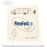 Eticheta informare deschidere usa spate Ford Transit Connect 2013-2018 1.6 TDCi 115 cp