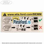 Eticheta informare montaj caroserie BEMM Ford Transit 2019-2023 E-TRANSIT RWD 184  cp